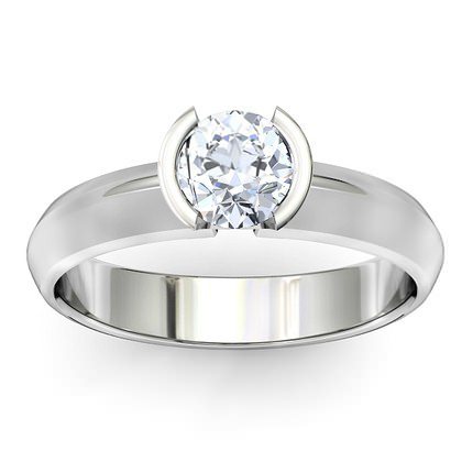 The Solitaire Round Brilliant Diamond Ring in Platinum 950 AU