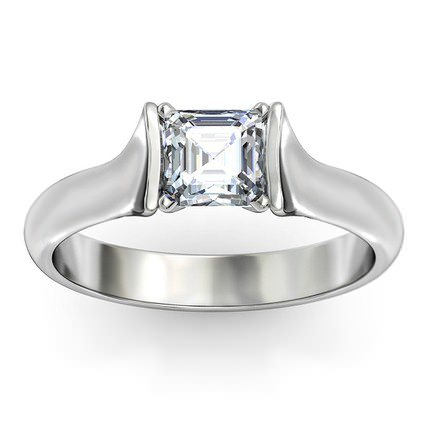 Jasmine Asscher Diamond Ring in Platinum 950 AU