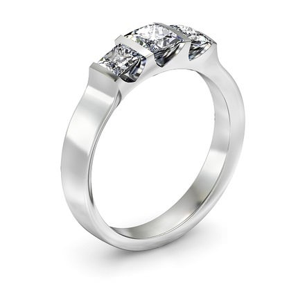 Karine Princess Diamond Ring in Platinum 950 AU - Main View