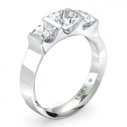 Karine Princess Engagement Ring in Platinum 950 AU - Main View