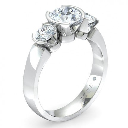 Eternal Round Brilliant Engagement Ring in Platinum 950 AU - Main View