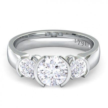 Eternal Round Brilliant Engagement Ring in Platinum 950 AU