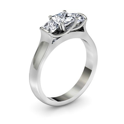 Dalila Princess Diamond Ring in Platinum 950 AU - Main View