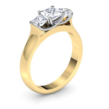 Dalila Princess Diamond Ring in 18kt Yellow Gold AU - Main View