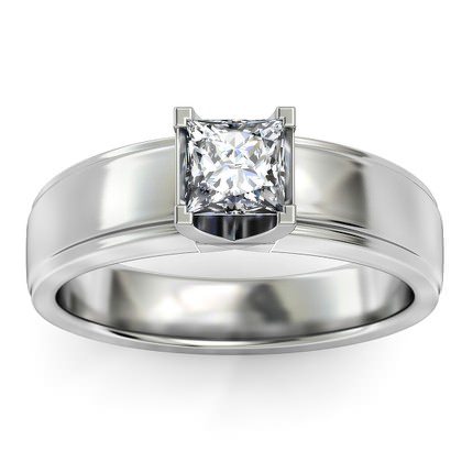 Isa Princess Diamond Ring in 18kt White Gold AU