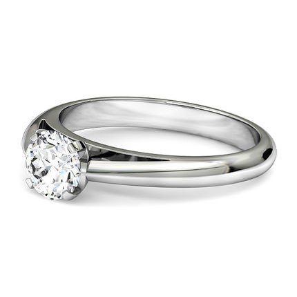 Tamara Round Brilliant Diamond Ring in Platinum 950 AU - Side View