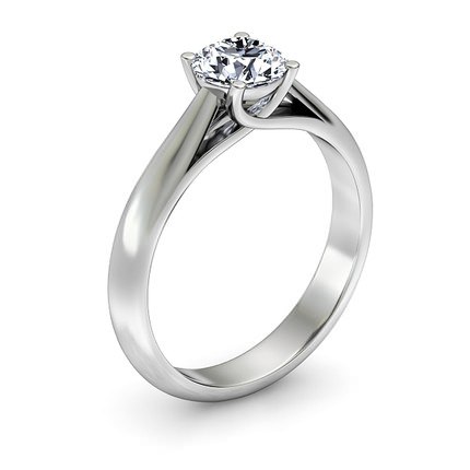 Talia Round Brilliant Diamond Ring in Platinum 950 AU - Main View