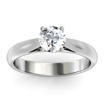 Talia Round Brilliant Diamond Ring in Platinum 950 AU