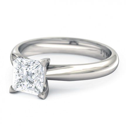 Sabatina Princess Engagement Ring in Platinum 950 AU - Side View