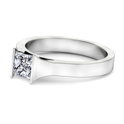 Incenso Princess Diamond Ring in Platinum 950 AU - Side View