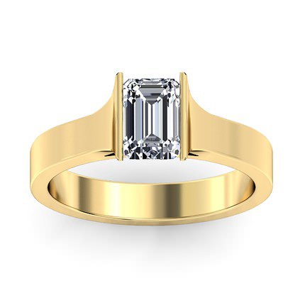 Argenta Emerald Diamond Ring in 18kt Yellow Gold & 18kt White Gold AU
