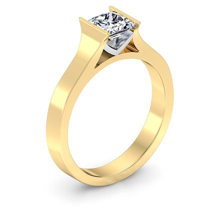 Incenso Princess Diamond Ring in 18kt Yellow Gold & 18kt White Gold AU - Main View