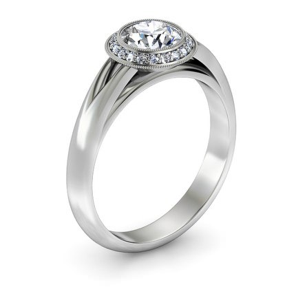 Angelica Round Brilliant Diamond Ring in Platinum 950 AU - Main View