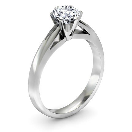 Carla Round Brilliant Diamond Ring in Platinum 950 AU - Main View