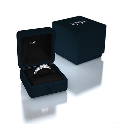 Oceana Marquise Diamond Ring in 18kt White Gold AU - Box View
