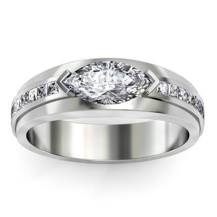 Oceana Marquise Diamond Ring in 18kt White Gold AU