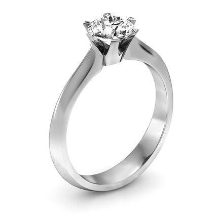 1791 Solitaire Round Brilliant Diamond Ring in Platinum 950 AU - Main View