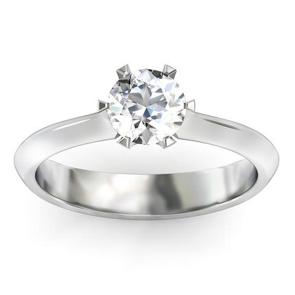 1791 Solitaire Round Brilliant Diamond Ring in Platinum 950 AU