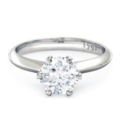 1791 Solitaire Round Brilliant Engagement Ring in Platinum 950
