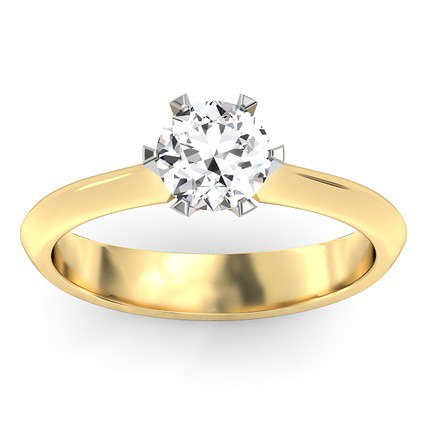 1791 Solitaire Round Brilliant Diamond Ring in 18kt Yellow Gold AU