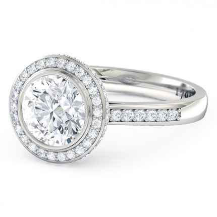 Spellbound Round Brilliant Diamond Ring in Platinum 950 AU - Side View