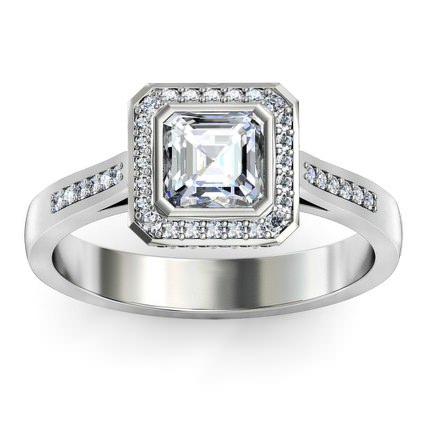 Imilia Asscher Diamond Ring in Platinum 950 AU