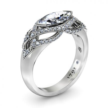 Aura Marquise Diamond Ring in Platinum 950 AU - Main View