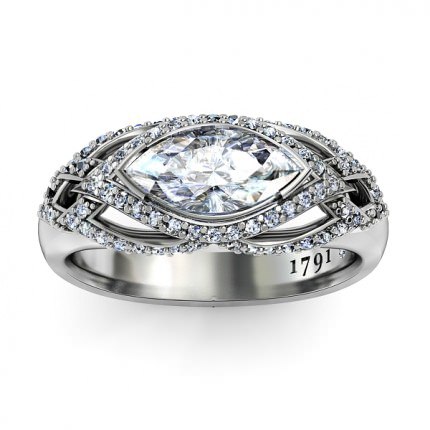 Aura Marquise Diamond Ring in Platinum 950 AU