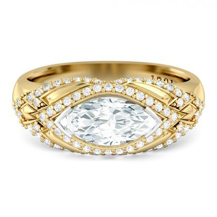 Nekite Marquise Diamond Ring in 18kt Yellow Gold AU