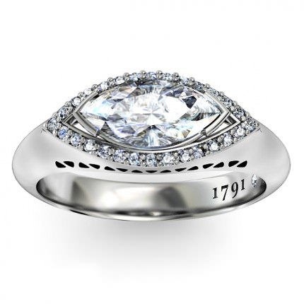 Orlo Marquise Diamond Ring in Platinum 950 AU