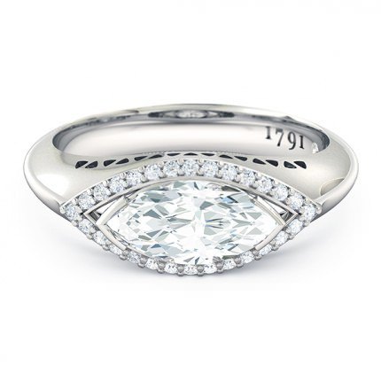 Orlo Marquise Diamond Ring in Platinum 950 AU