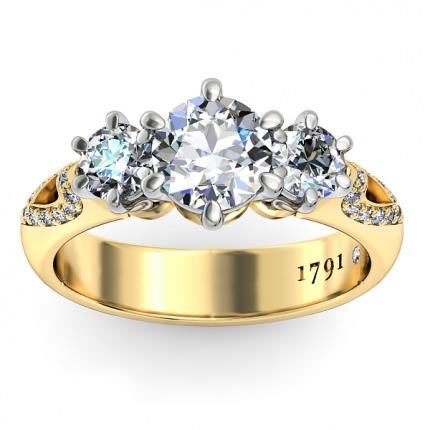 Sofia Round Brilliant Diamond Ring in 18kt Yellow Gold AU