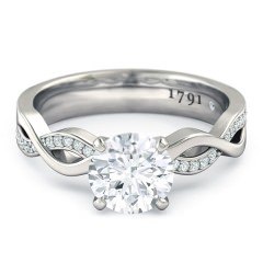 Felicita Round Brilliant Engagement Ring in Platinum 950