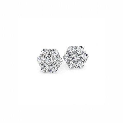 1791 Brilliant Cluster Earrings Diamond Earrings in Platinum 950 AU