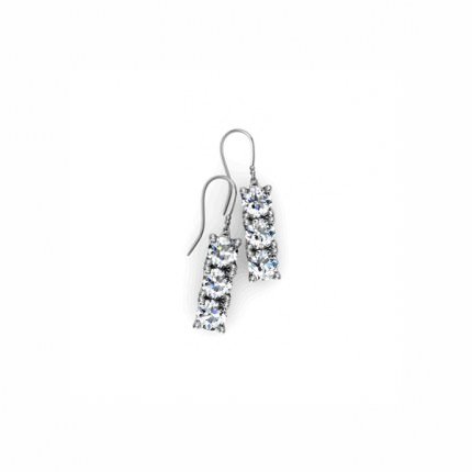 Trio Drops- 2ctw Earrings Diamond Earrings in Platinum 950 AU