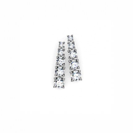 Tapered Drop Earrings-1ctw Diamond Earrings in Platinum 950 AU