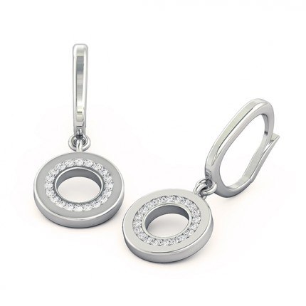Bella Diamond Earrings in 18kt White Gold AU