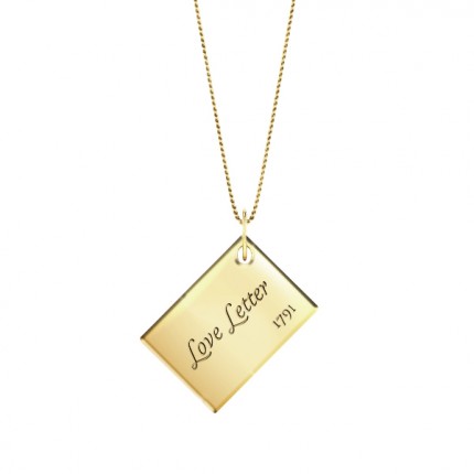 Classic Love Letter Necklace in 9kt Yellow Gold AU