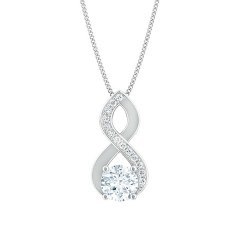 Felicita Round Brilliant Diamond Necklace in 18kt White Gold