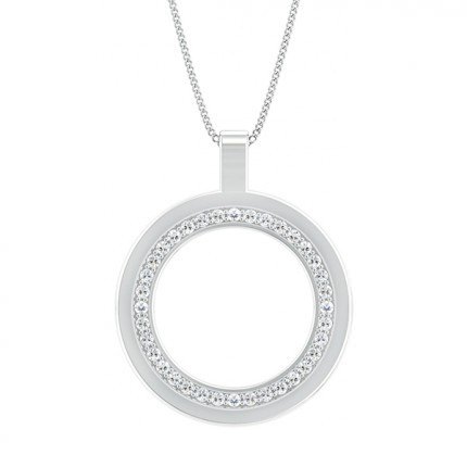 Bella Diamond Necklace in 18kt White Gold AU