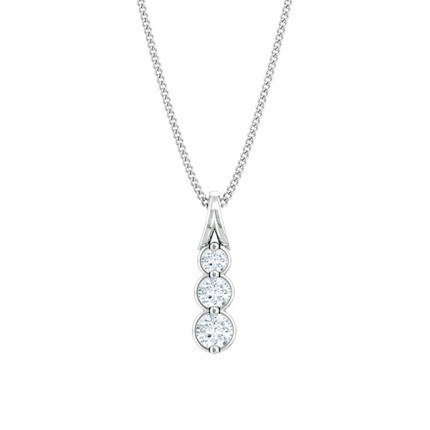 Fiducia Diamond Necklace in 18kt White Gold AU