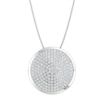 Passione Diamond Necklace in 18kt White Gold AU