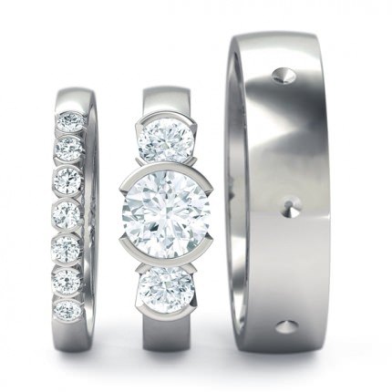 Eternal Matching Set Round Brilliant in Platinum 950 AU