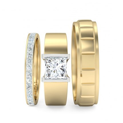 La Lucia Matching Set Princess in 18kt Yellow Gold AU