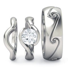 Embrace Matching Set Round Brilliant in Platinum 950