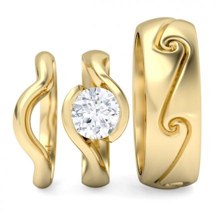 Embrace Matching Set Round Brilliant in 18kt Yellow Gold AU