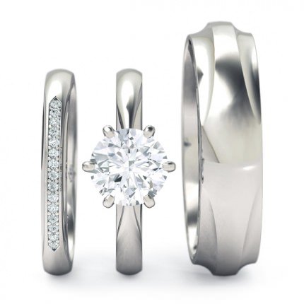 Verita Matching Set Round Brilliant in 18kt White Gold AU
