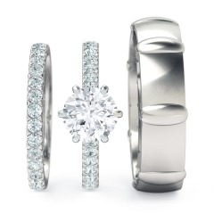 Scintillare Matching Set Round Brilliant in Platinum 950