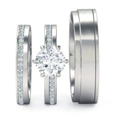 Bella Matching Set Round Brilliant in Platinum 950