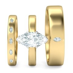 Duchess Matching Set Marquise in 18kt Yellow Gold